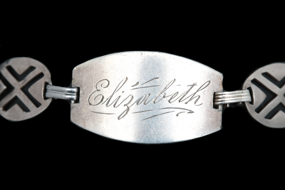 Vintage Sterling Silver Monogrammed Bracelet
