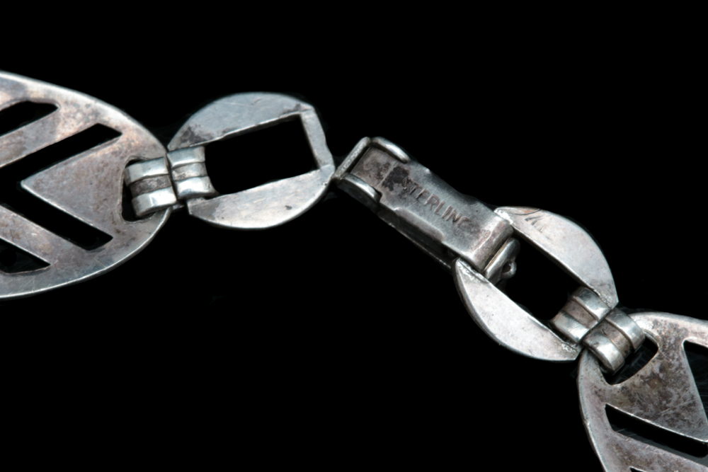 Vintage Sterling Silver Monogrammed Bracelet