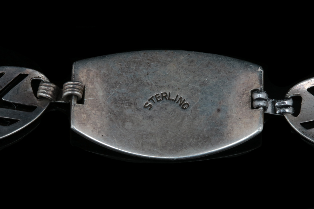 Vintage Sterling Silver Monogrammed Bracelet