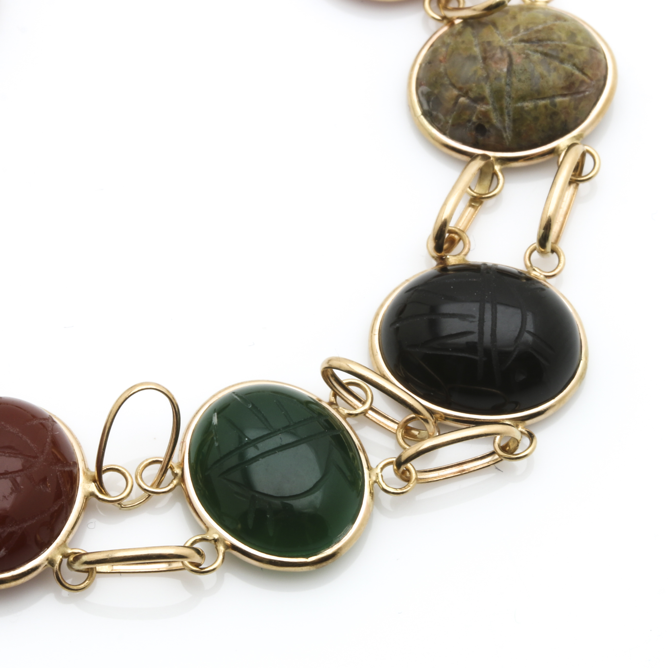 14K Yellow Gold Scarab Bracelet