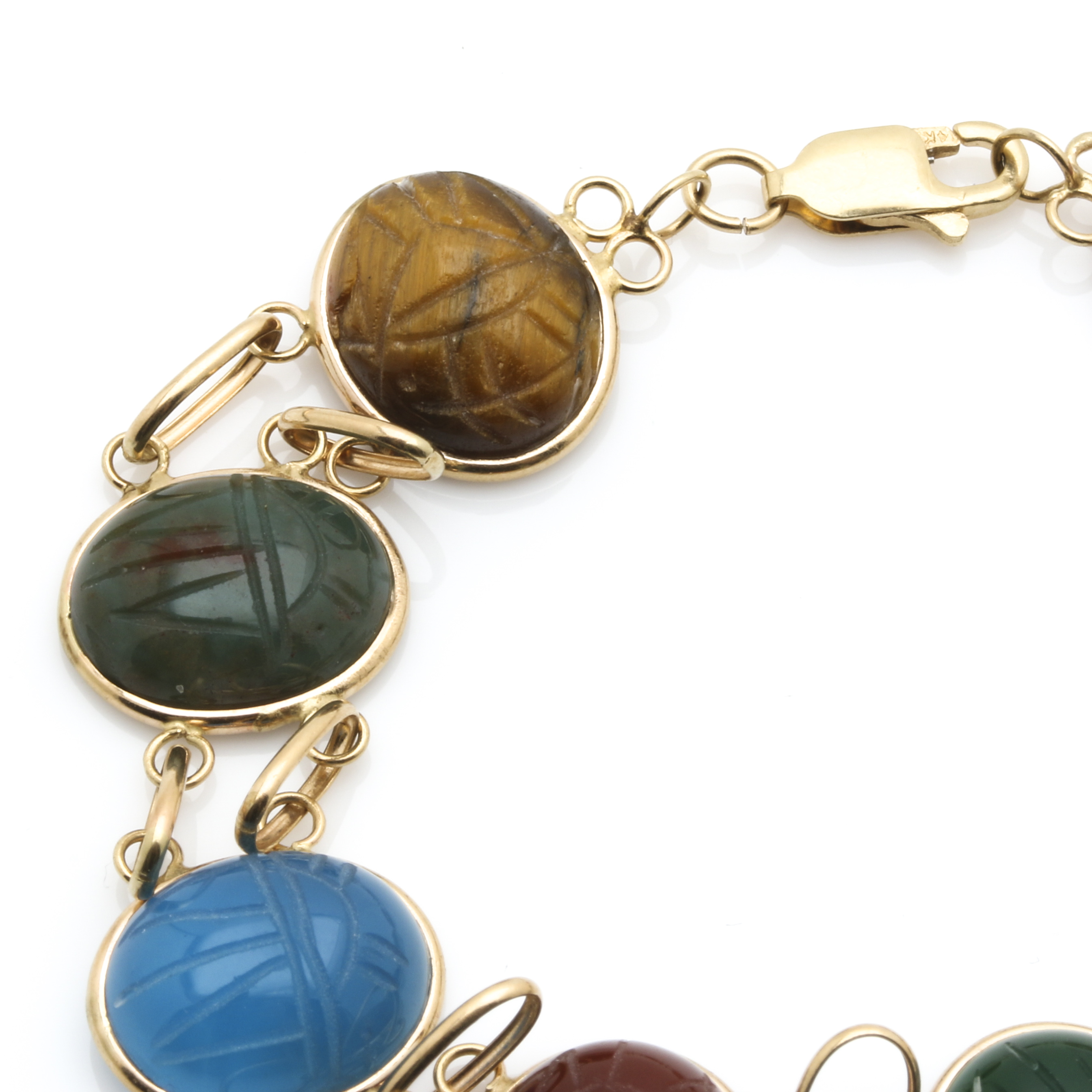 14K Yellow Gold Scarab Bracelet