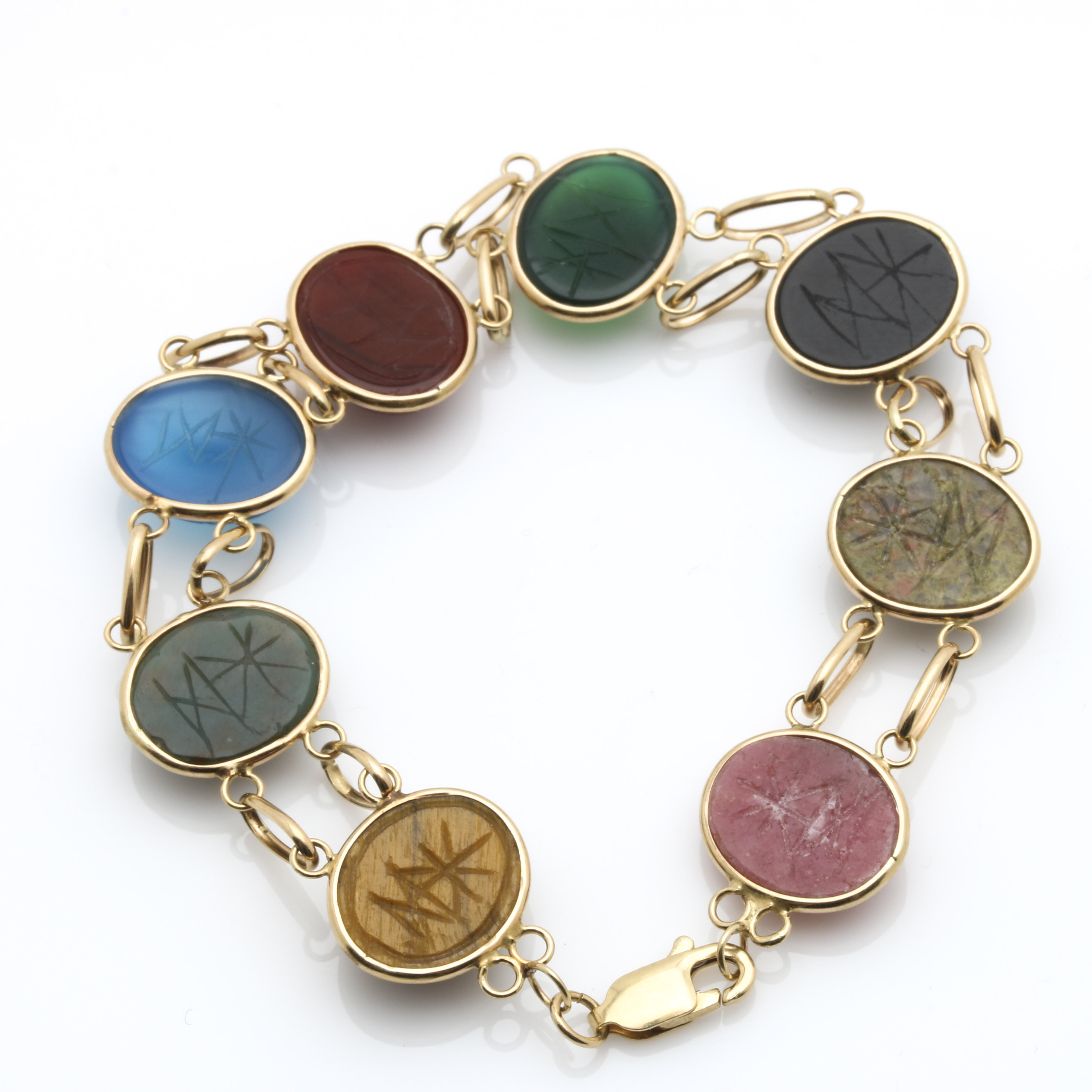 14K Yellow Gold Scarab Bracelet