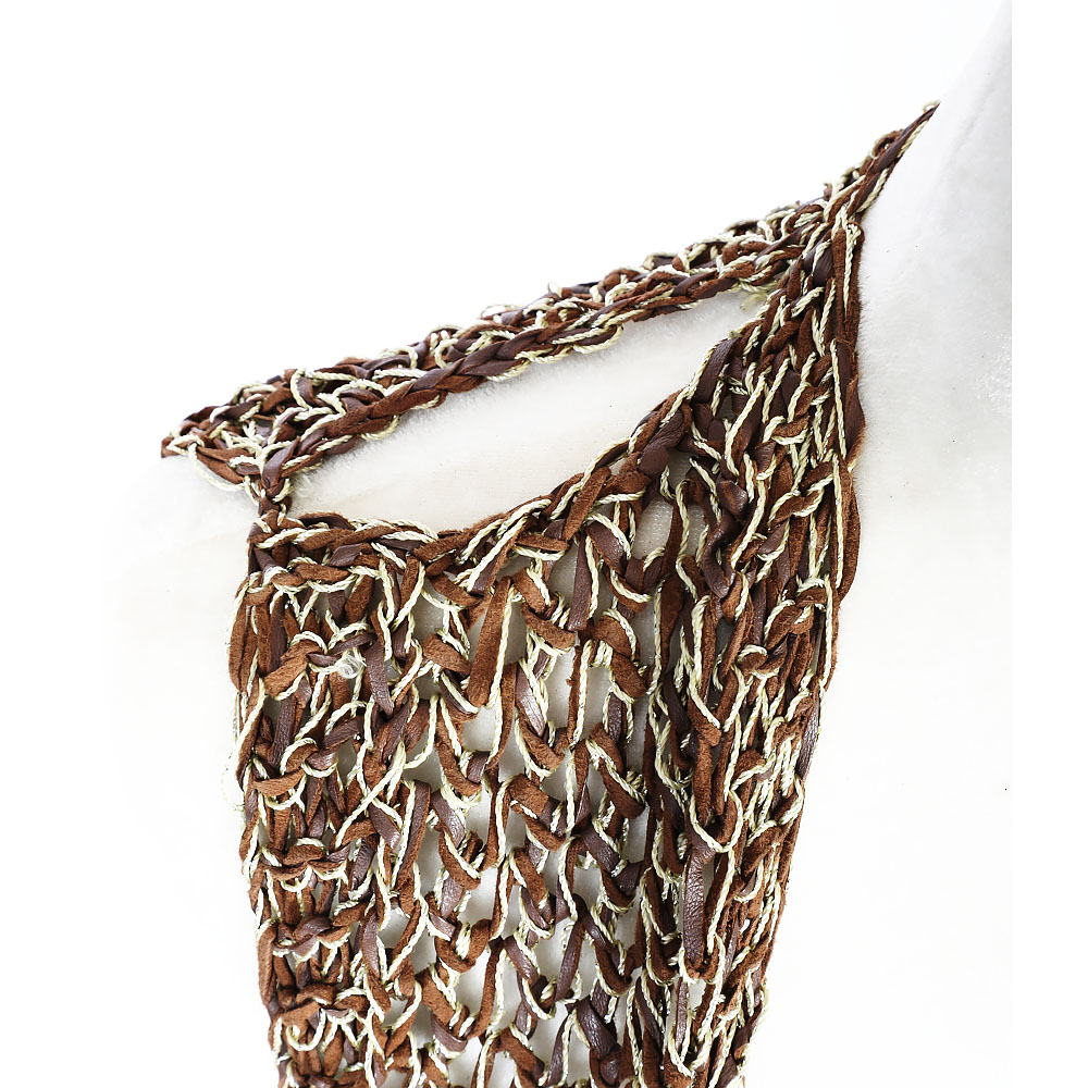 Pair of Leather and Suede Vests