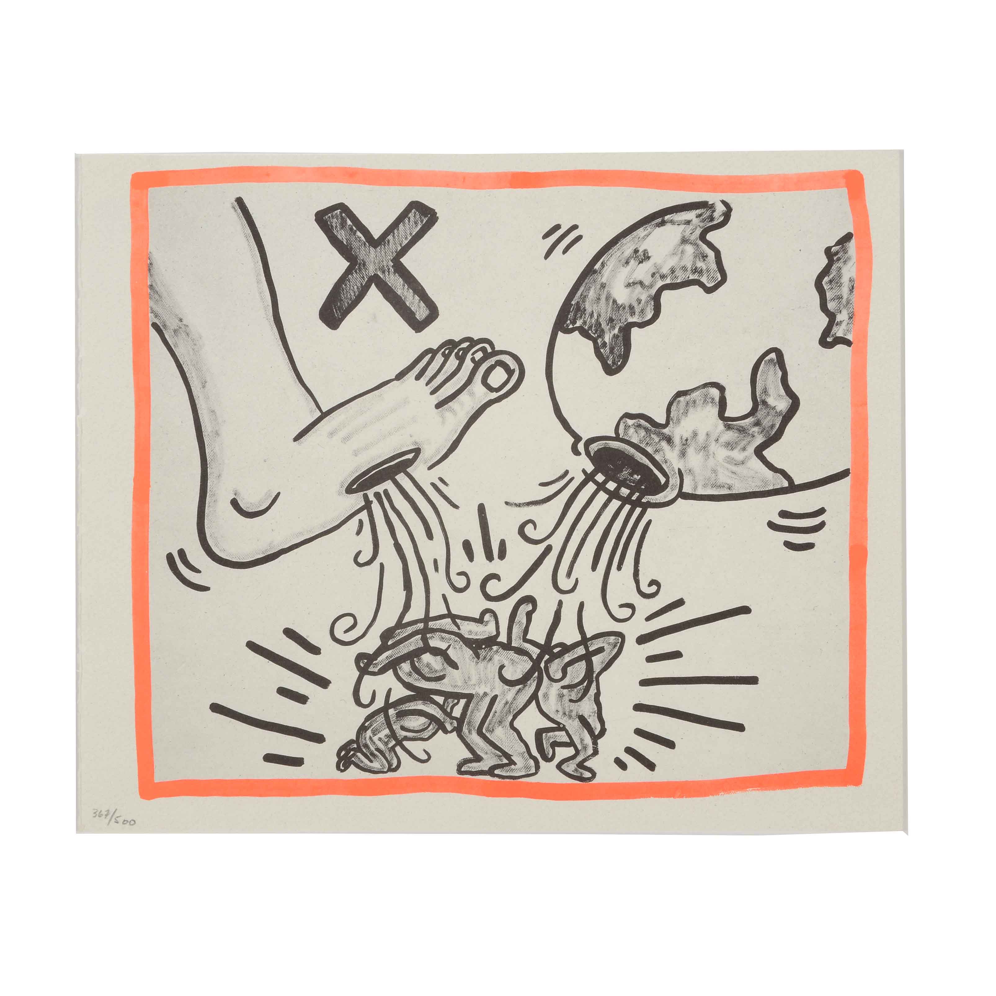 Keith Haring Limited Edition Print from "Against All Odds: 20 Drawings"