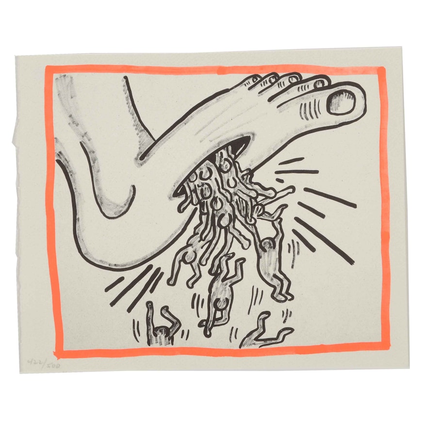 Keith Haring Limited Edition Print from "Against All Odds: 20 Drawings"