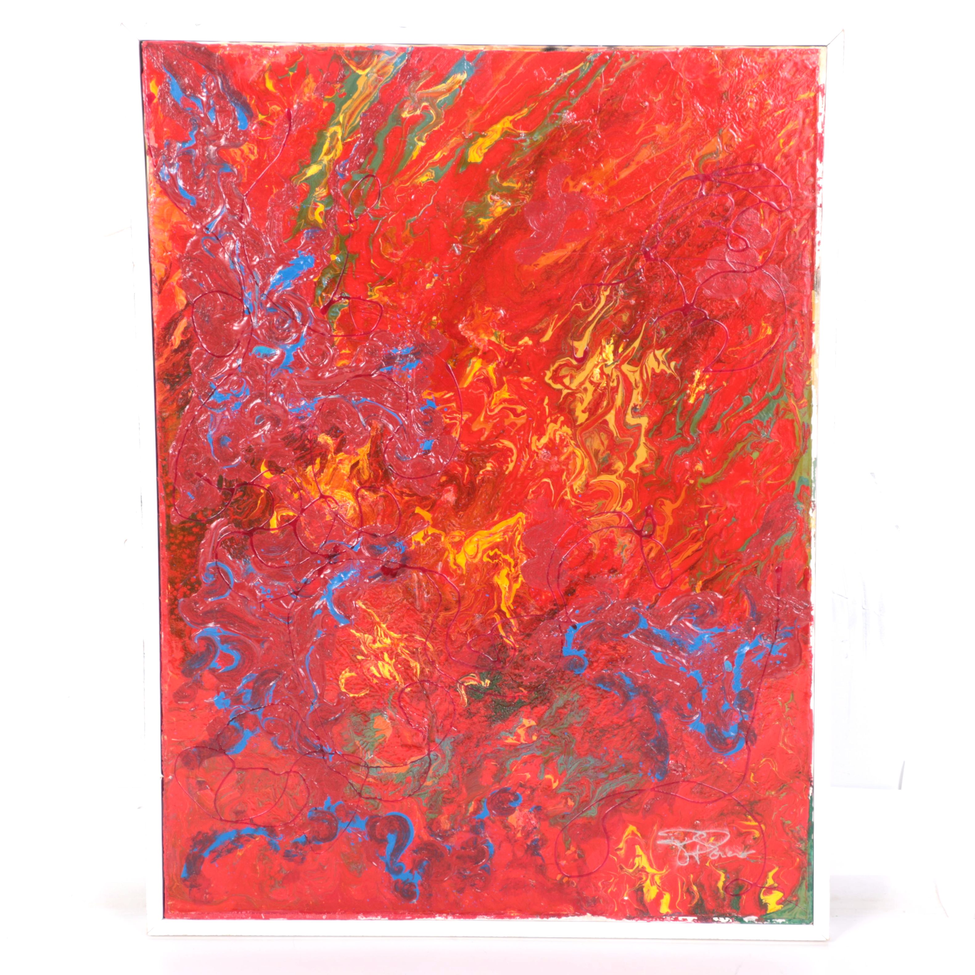 Abstract Expressionist Style Oil Painting on Canvas