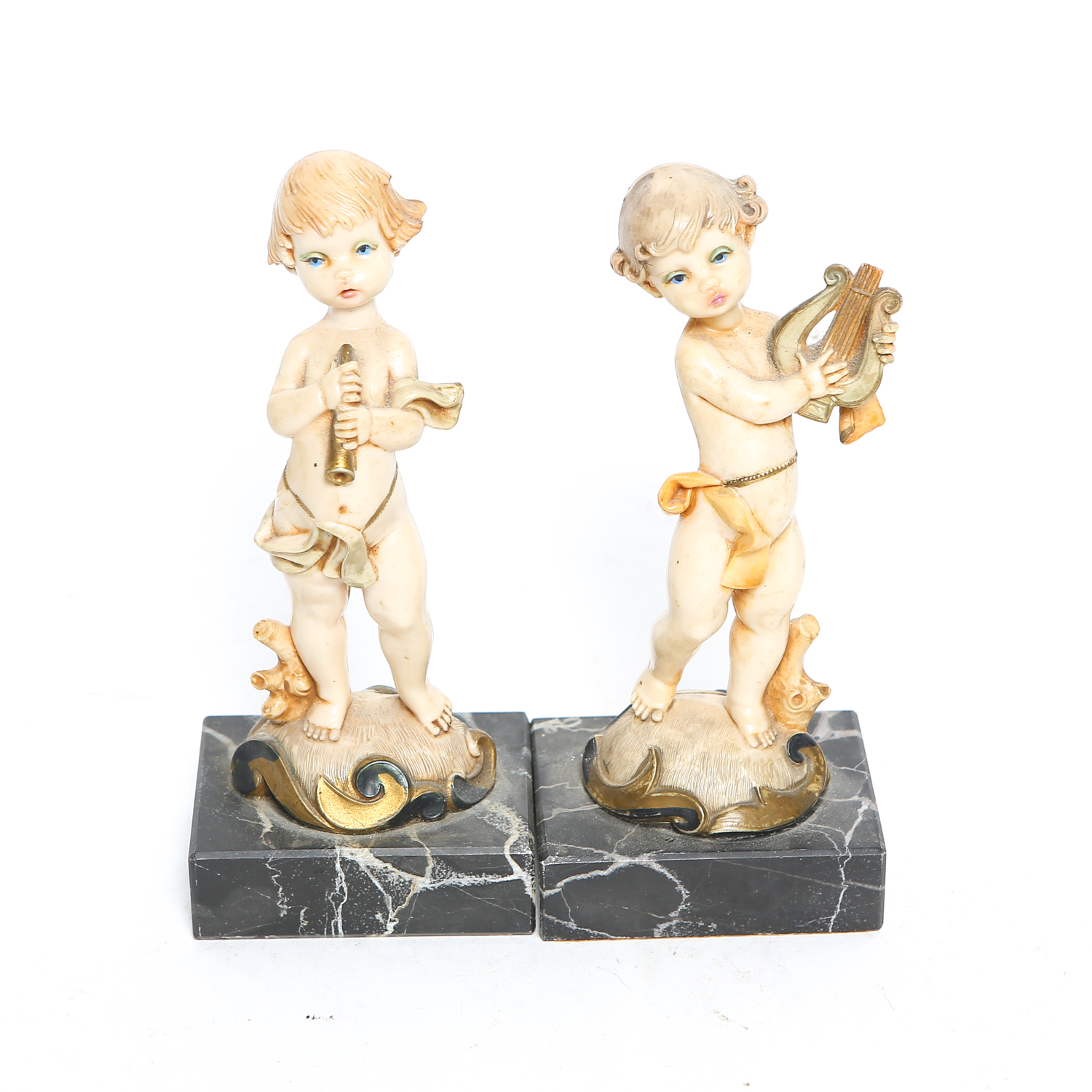 Depose Italy Cherub Figurines on Carrara Marble