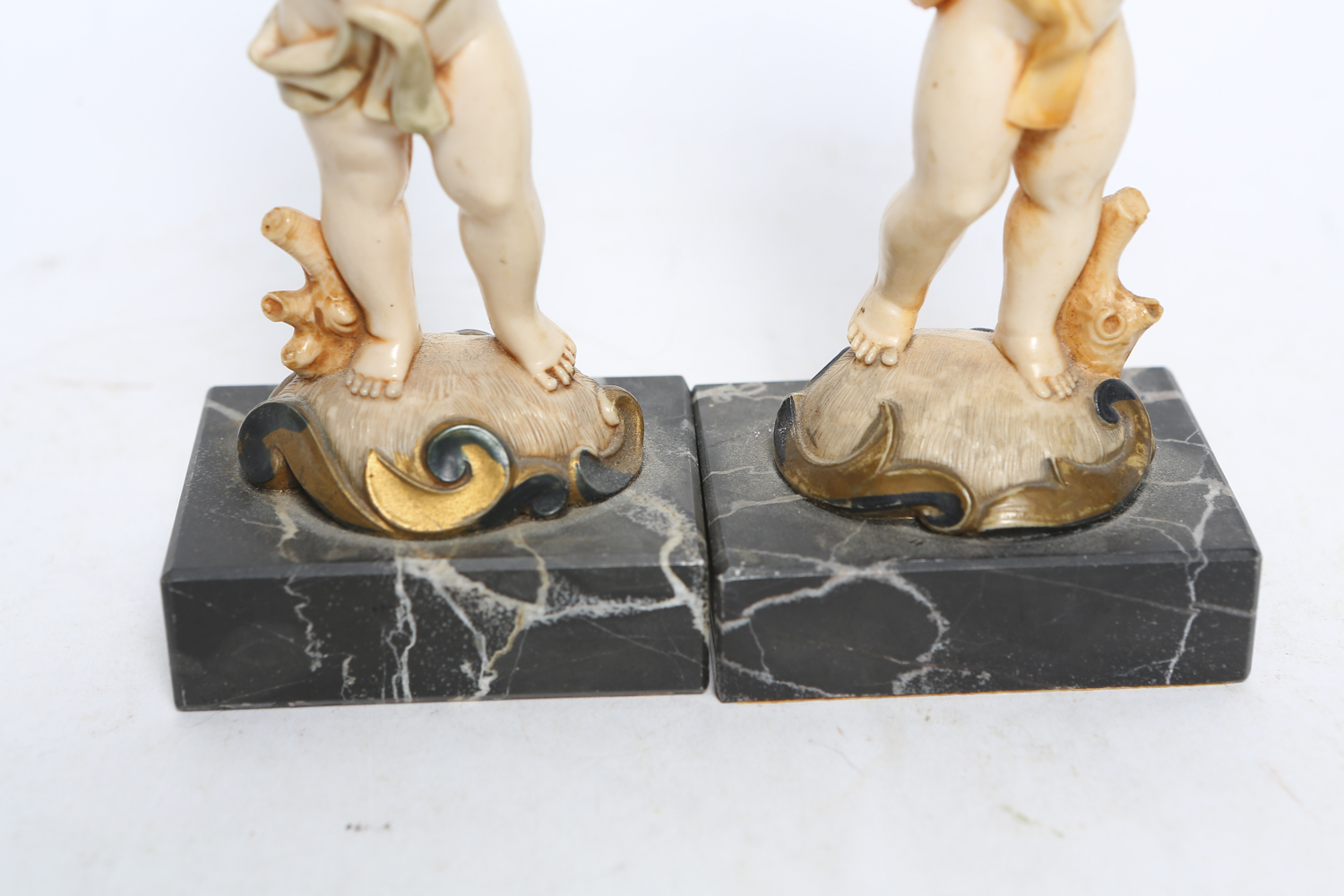 Depose Italy Cherub Figurines on Carrara Marble