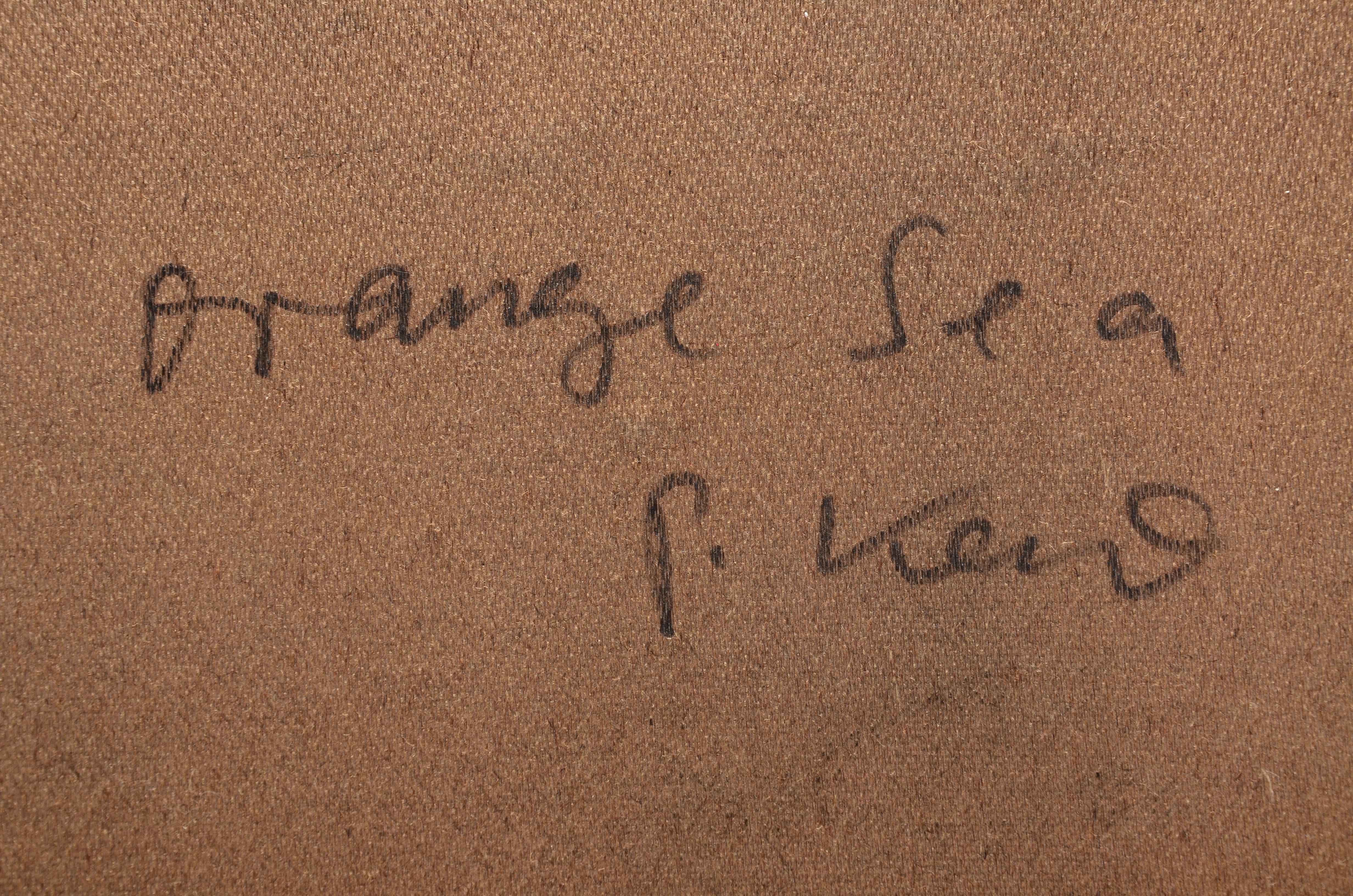 Peter Keil Original 1984 Neo-Expressionist Oil on Board "Orange Sea"