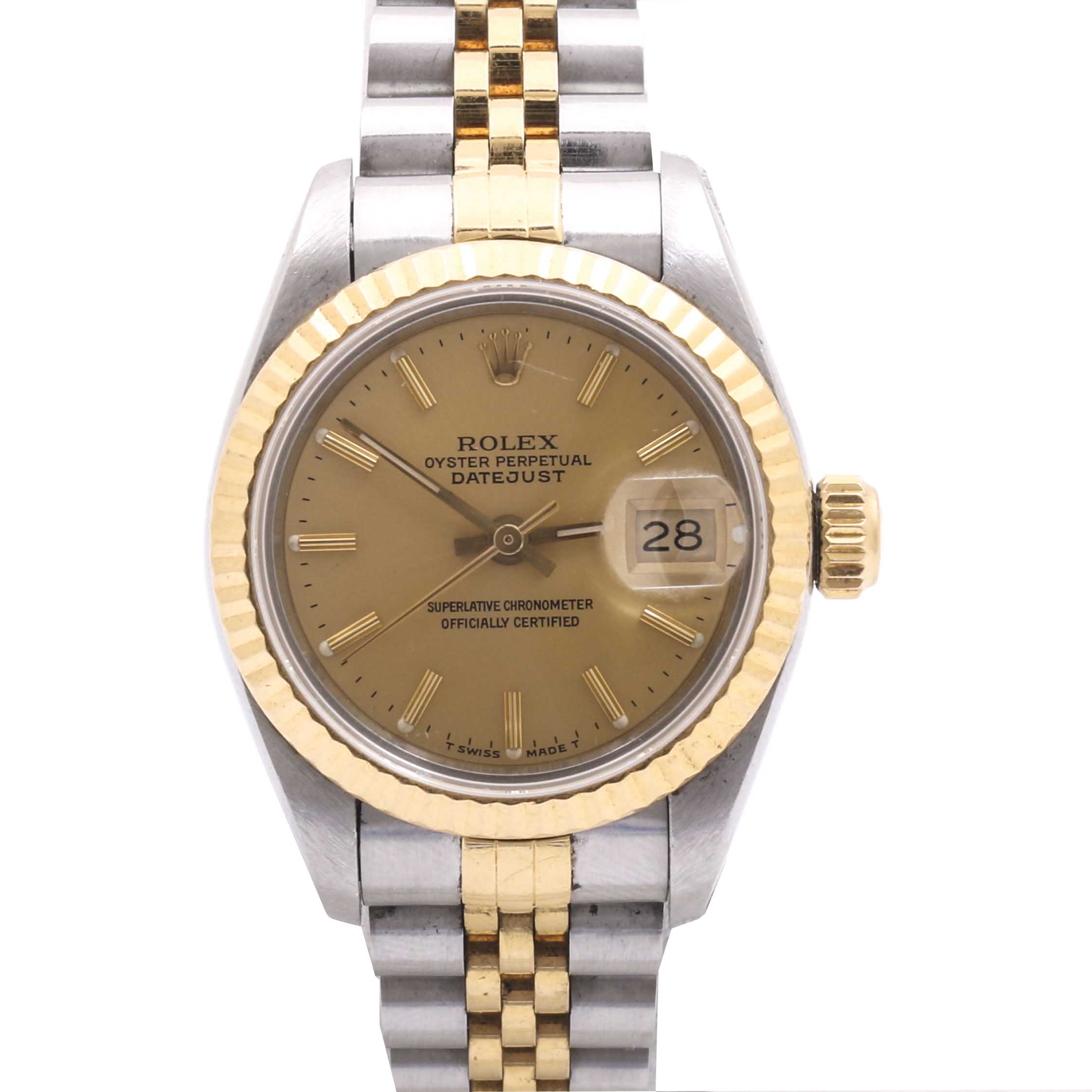 Rolex Oyster Perpetual 18K Yellow Gold and Stainless Steel Watch