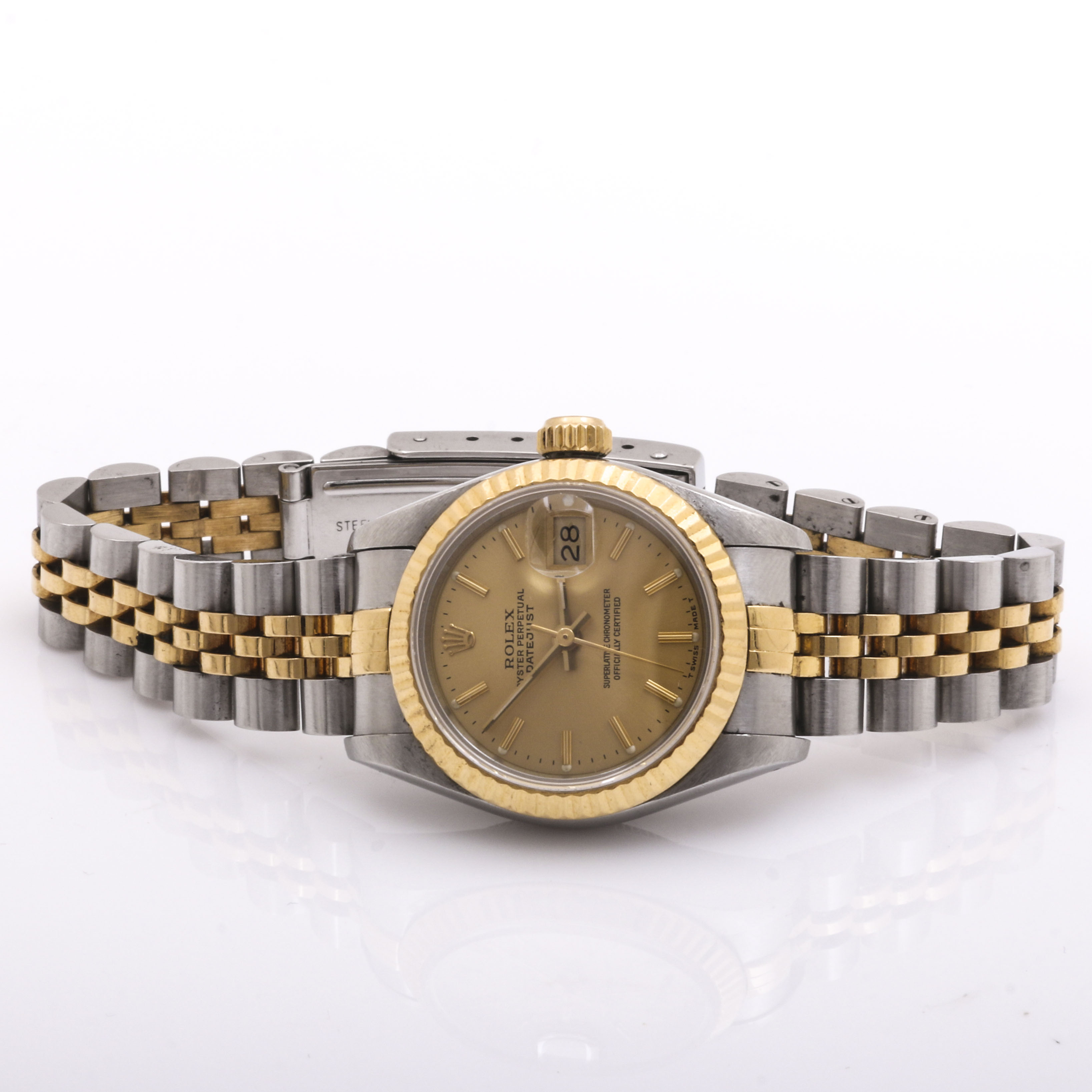 Rolex Oyster Perpetual 18K Yellow Gold and Stainless Steel Watch