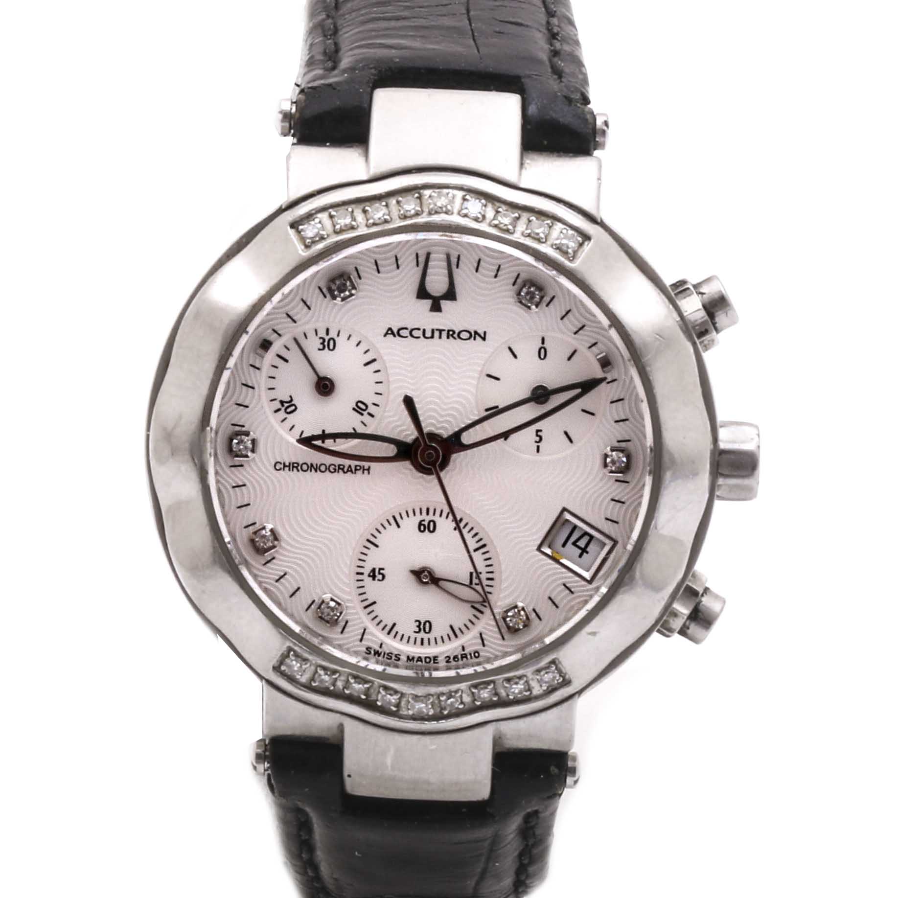 Accutron Stainless Steel Diamond Watch