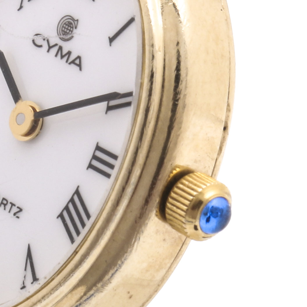 Cyma 14K Yellow Gold Rope Chain Watch