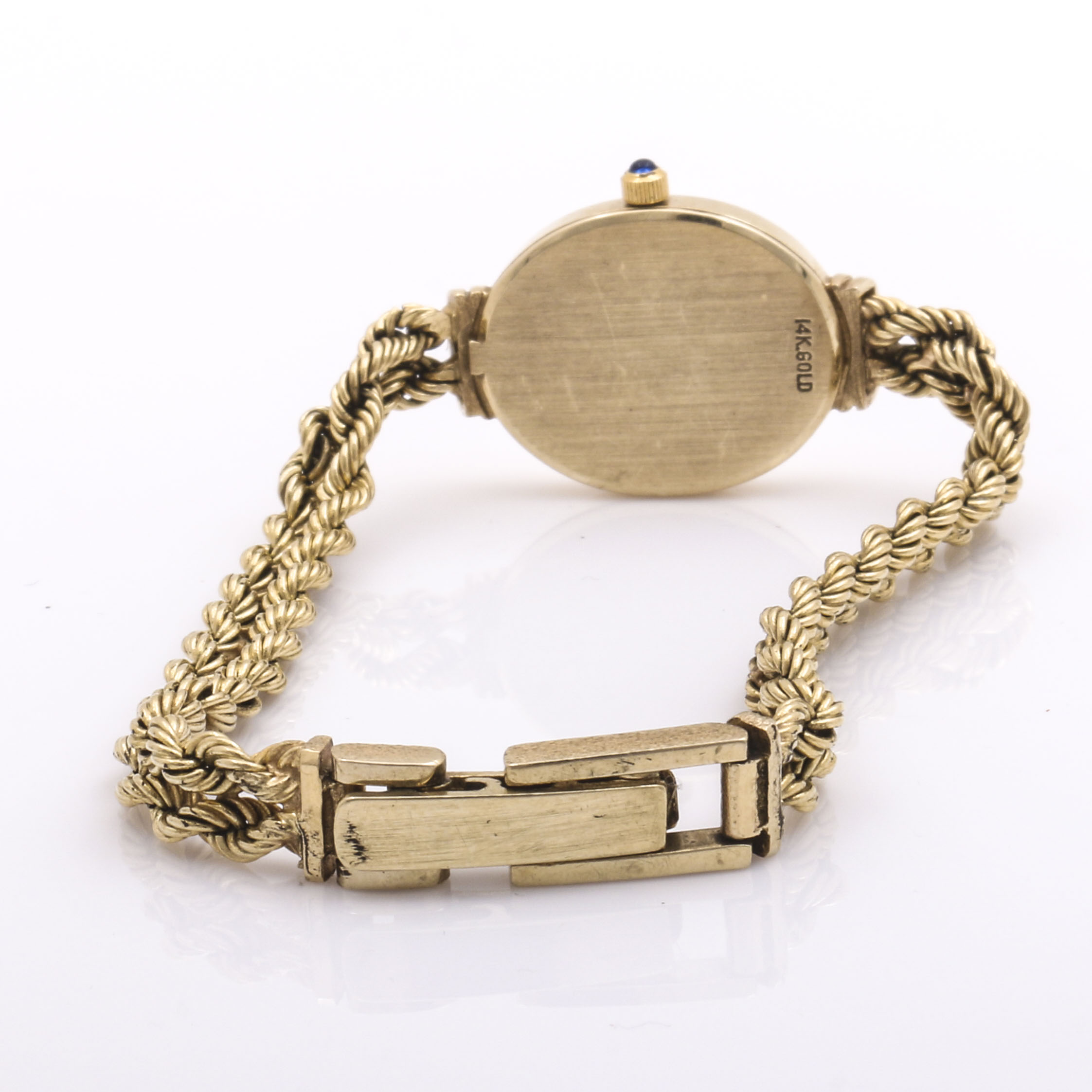 Cyma 14K Yellow Gold Rope Chain Watch