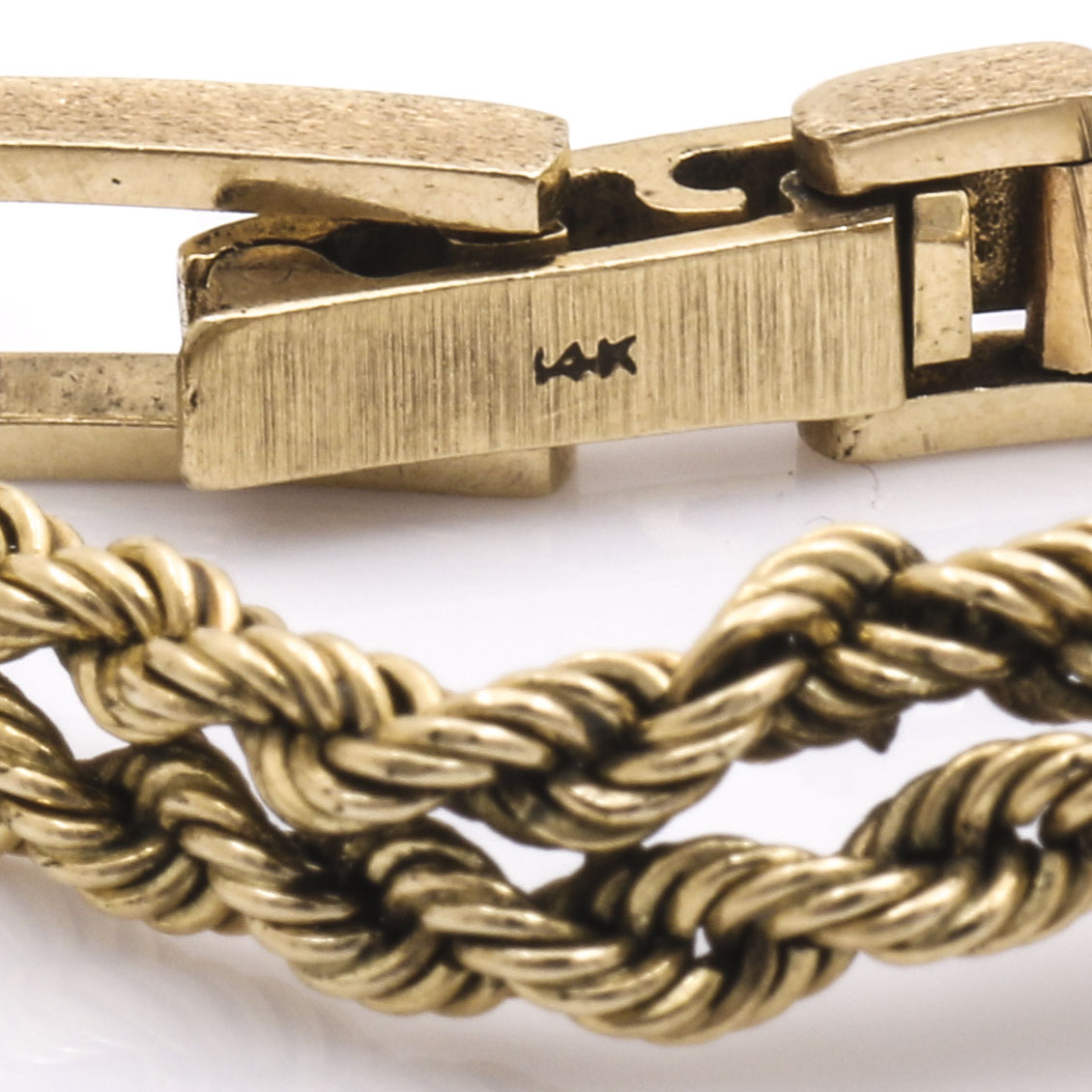 Cyma 14K Yellow Gold Rope Chain Watch