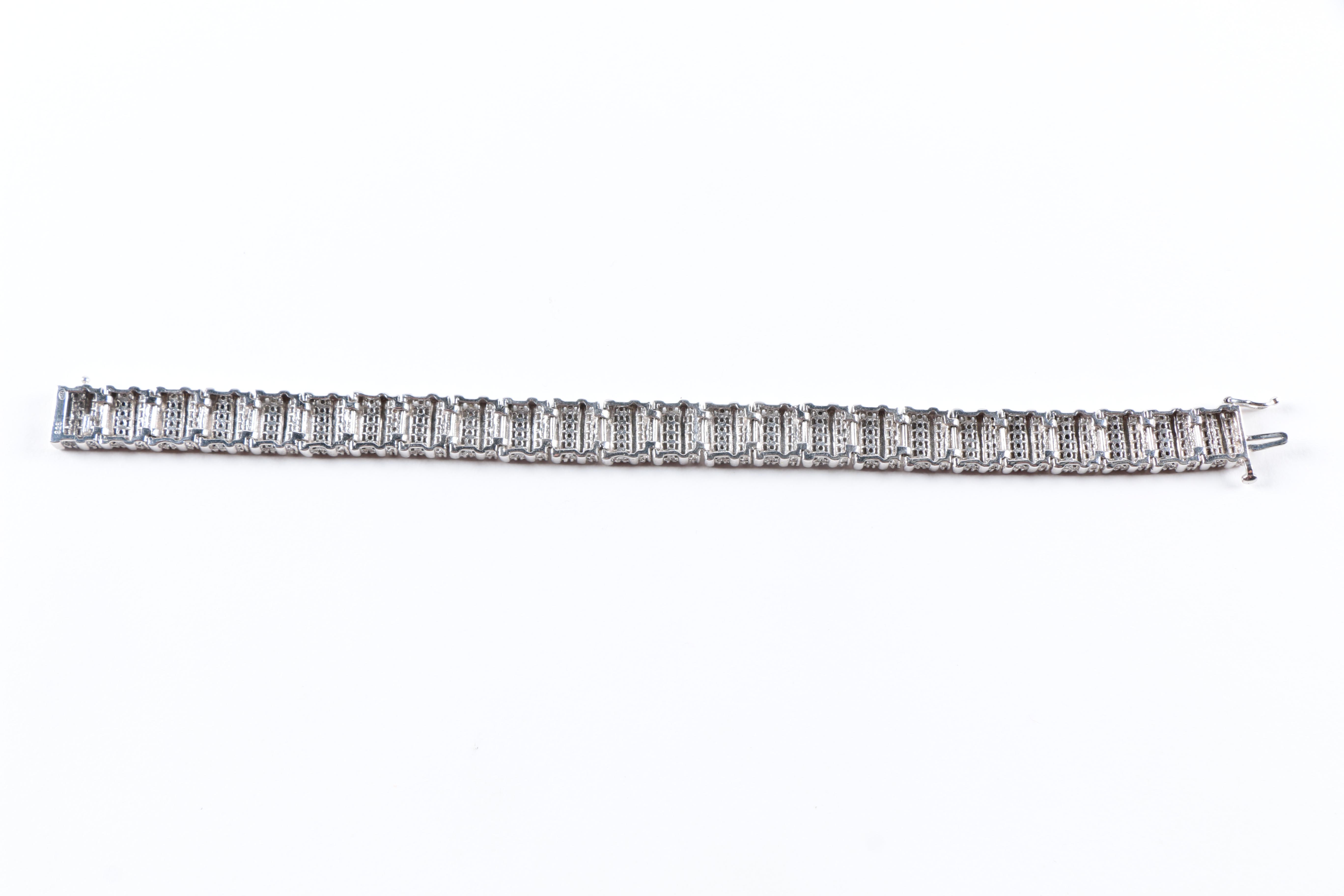 Sterling Silver with Diamond Bracelet