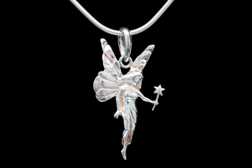 Sterling Silver Fairy Pendant with Chain