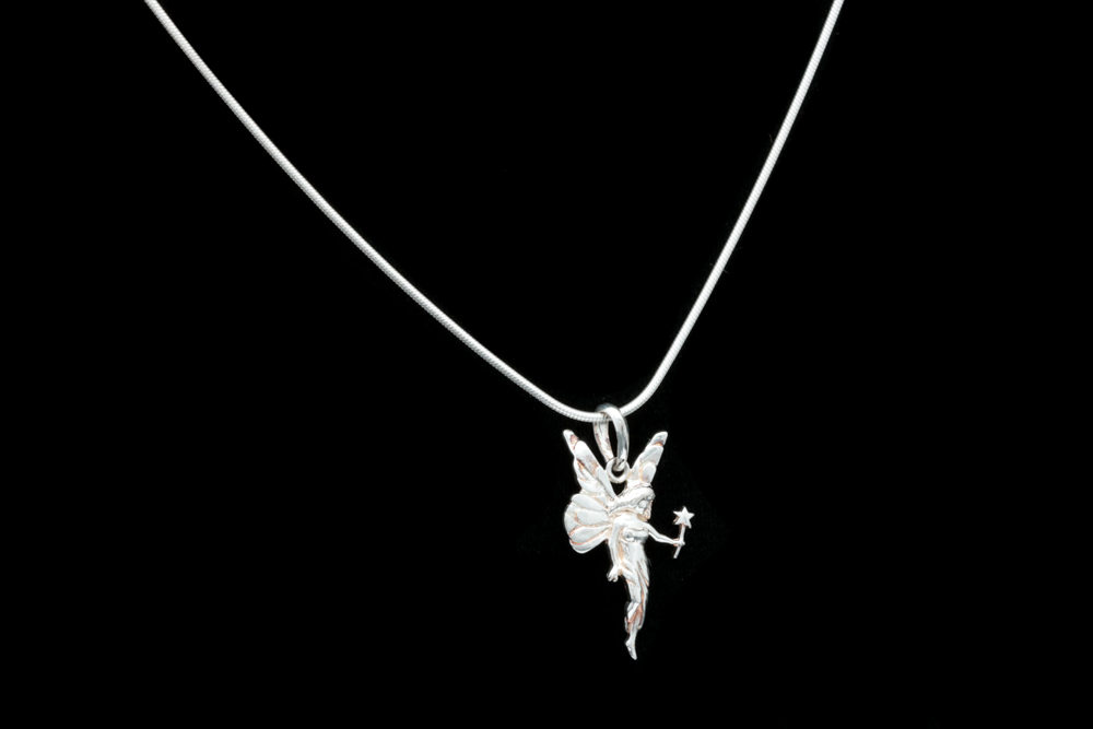 Sterling Silver Fairy Pendant with Chain