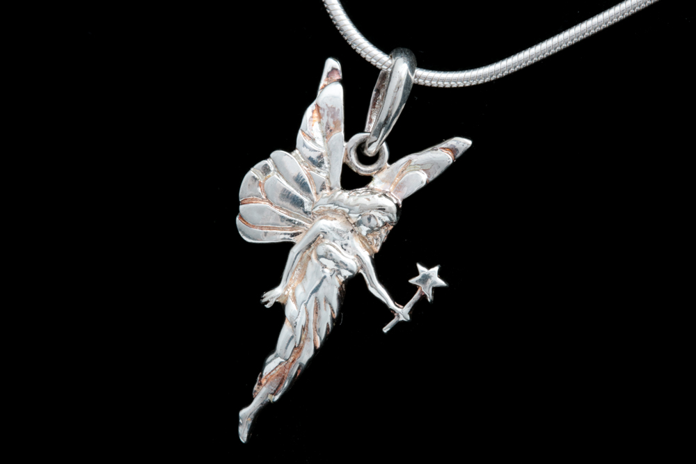 Sterling Silver Fairy Pendant with Chain