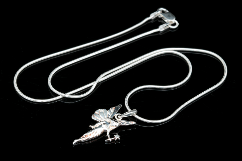 Sterling Silver Fairy Pendant with Chain