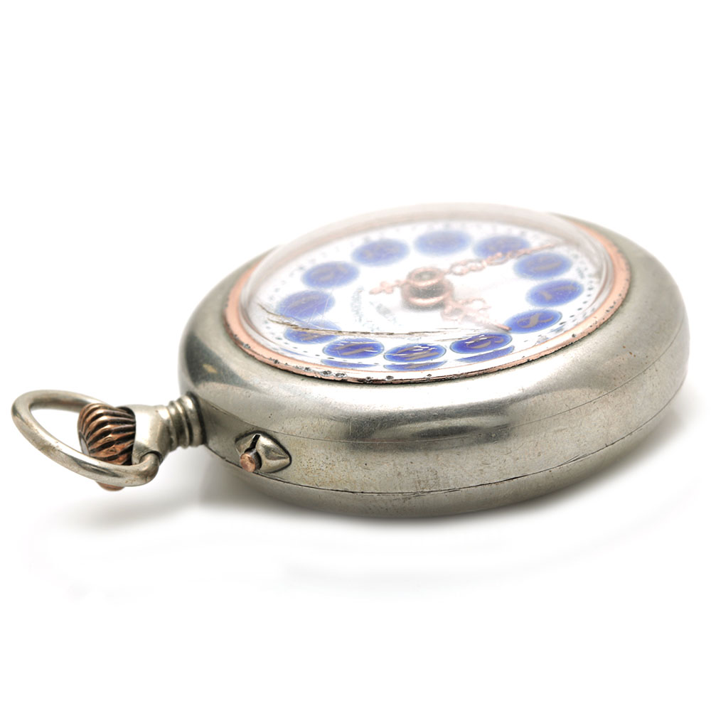 Gre Roskopf Patent Tri-Tone Pocket Watch