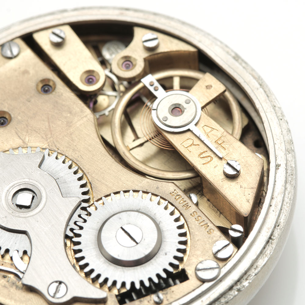 Gre Roskopf Patent Tri-Tone Pocket Watch