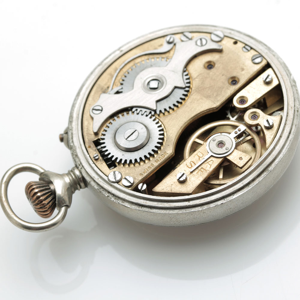 Gre Roskopf Patent Tri-Tone Pocket Watch