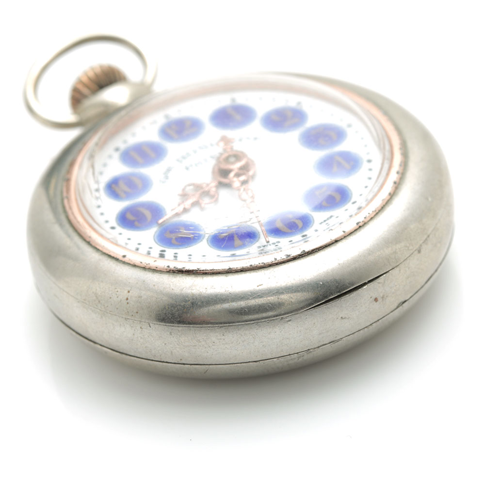 Gre Roskopf Patent Tri-Tone Pocket Watch