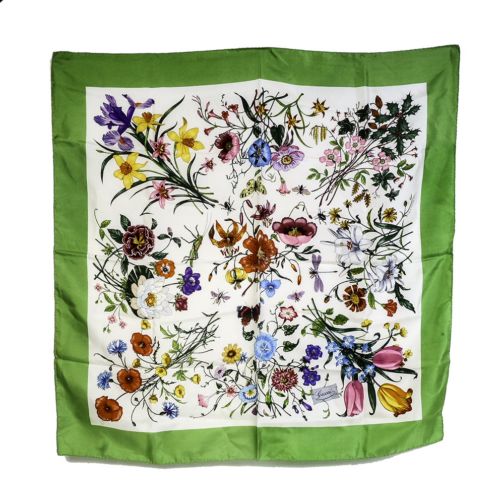 Vittorio Accornero for Gucci Italian Silk Scarf