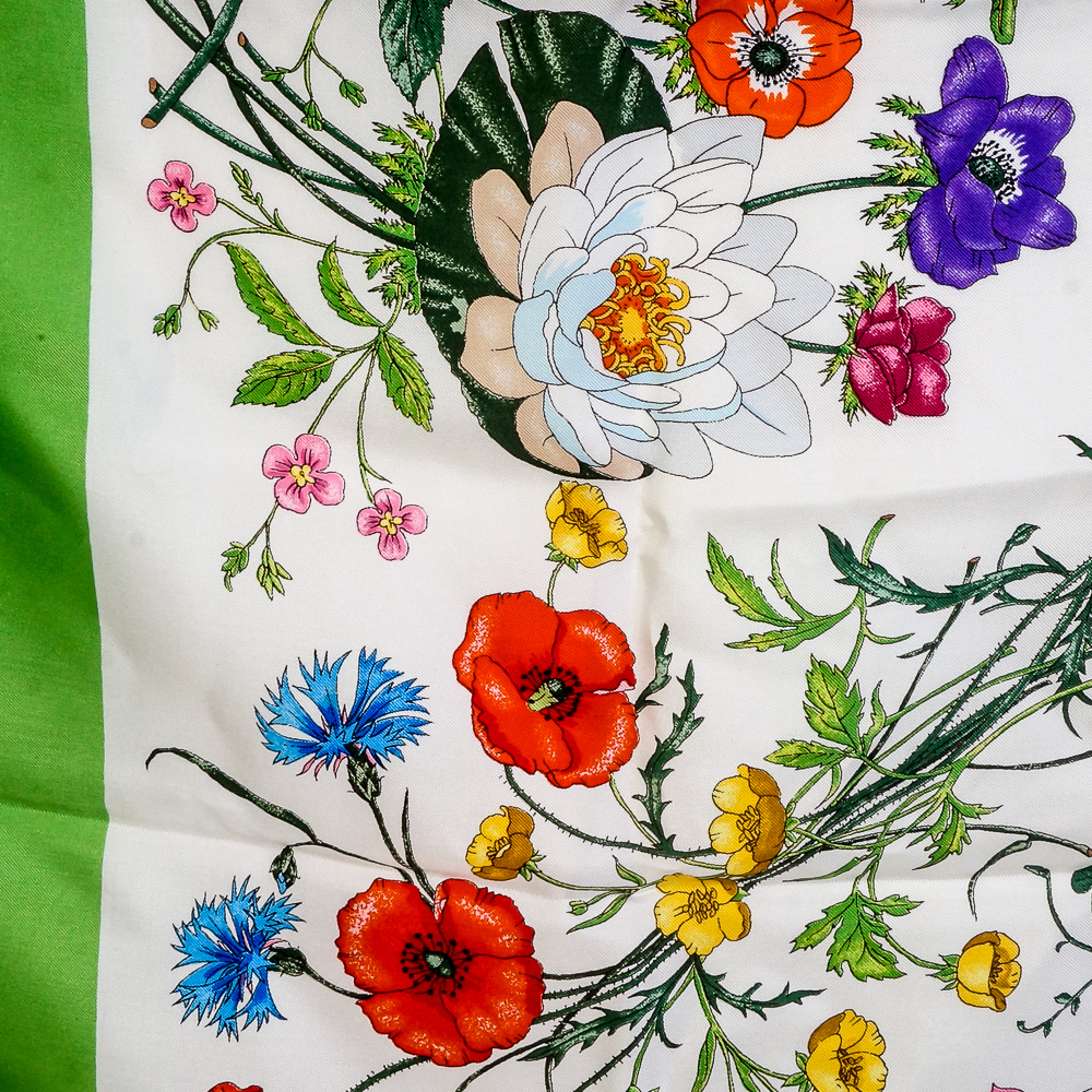 Vittorio Accornero for Gucci Italian Silk Scarf