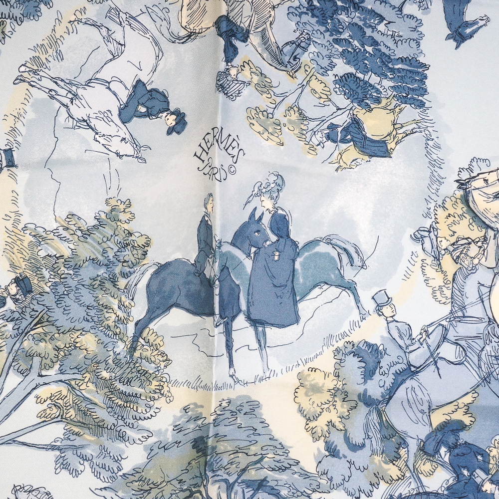 Hermés Silk Scarf in "Les Amazones" Pattern