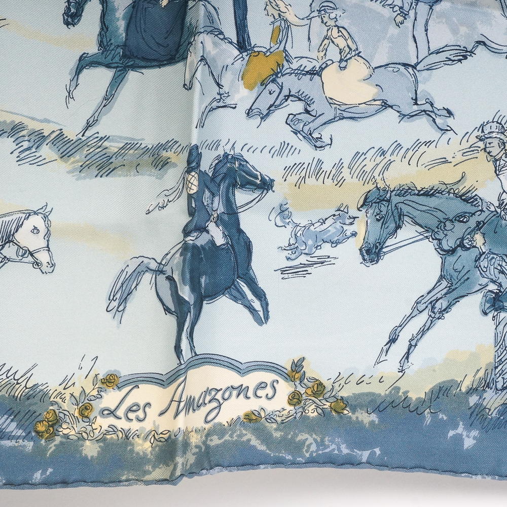 Hermés Silk Scarf in "Les Amazones" Pattern
