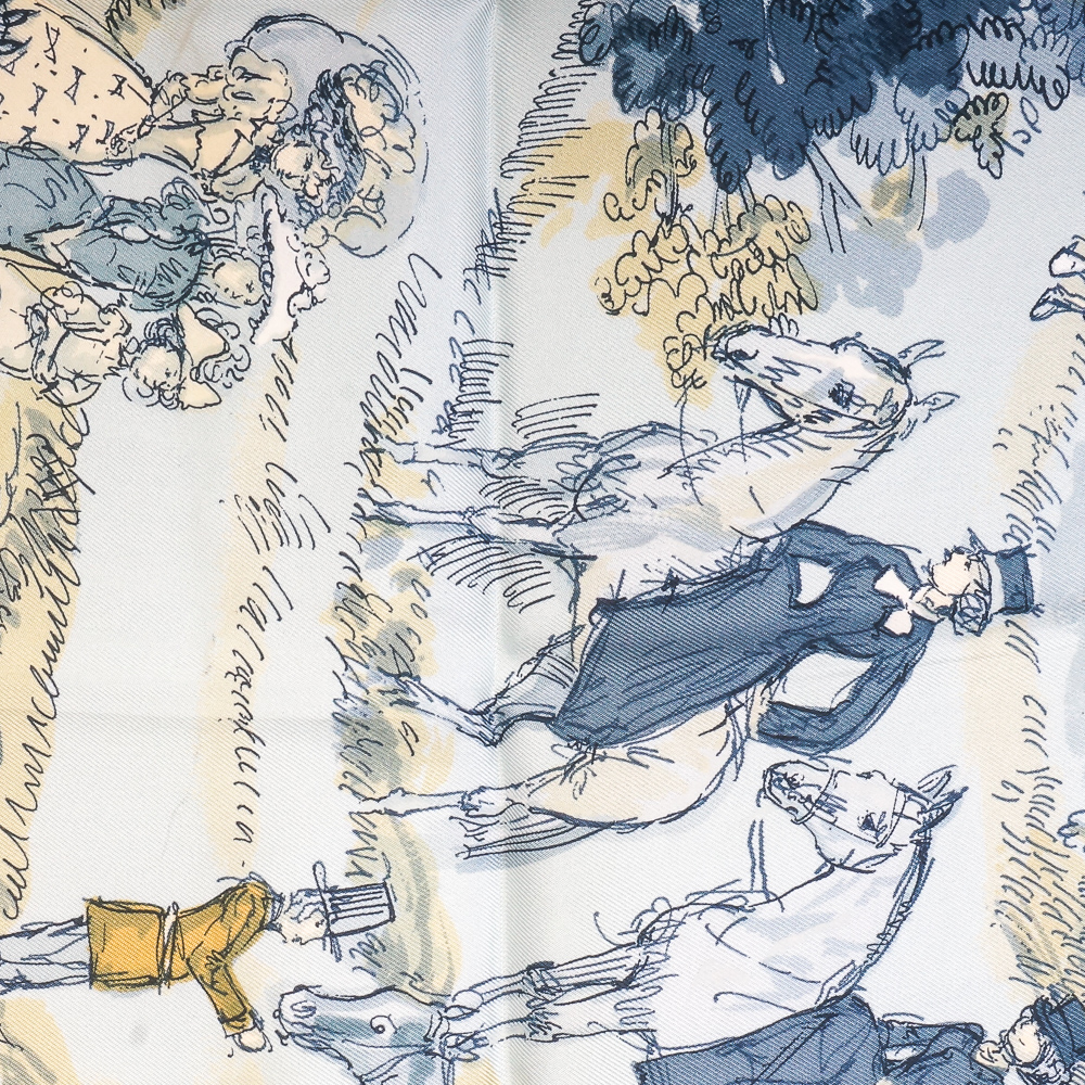 Hermés Silk Scarf in "Les Amazones" Pattern