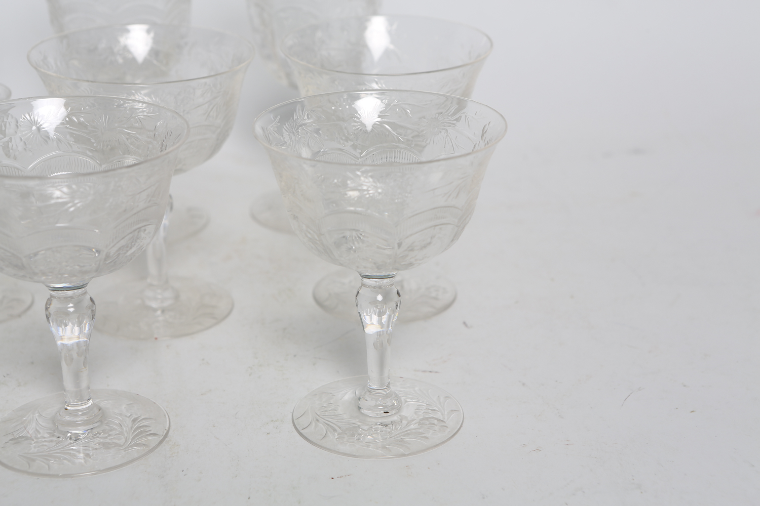 Vintage Etched  Glassware