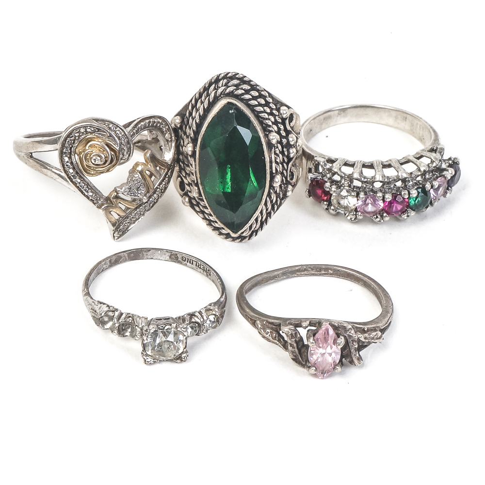 Collection of Sterling Silver Rings