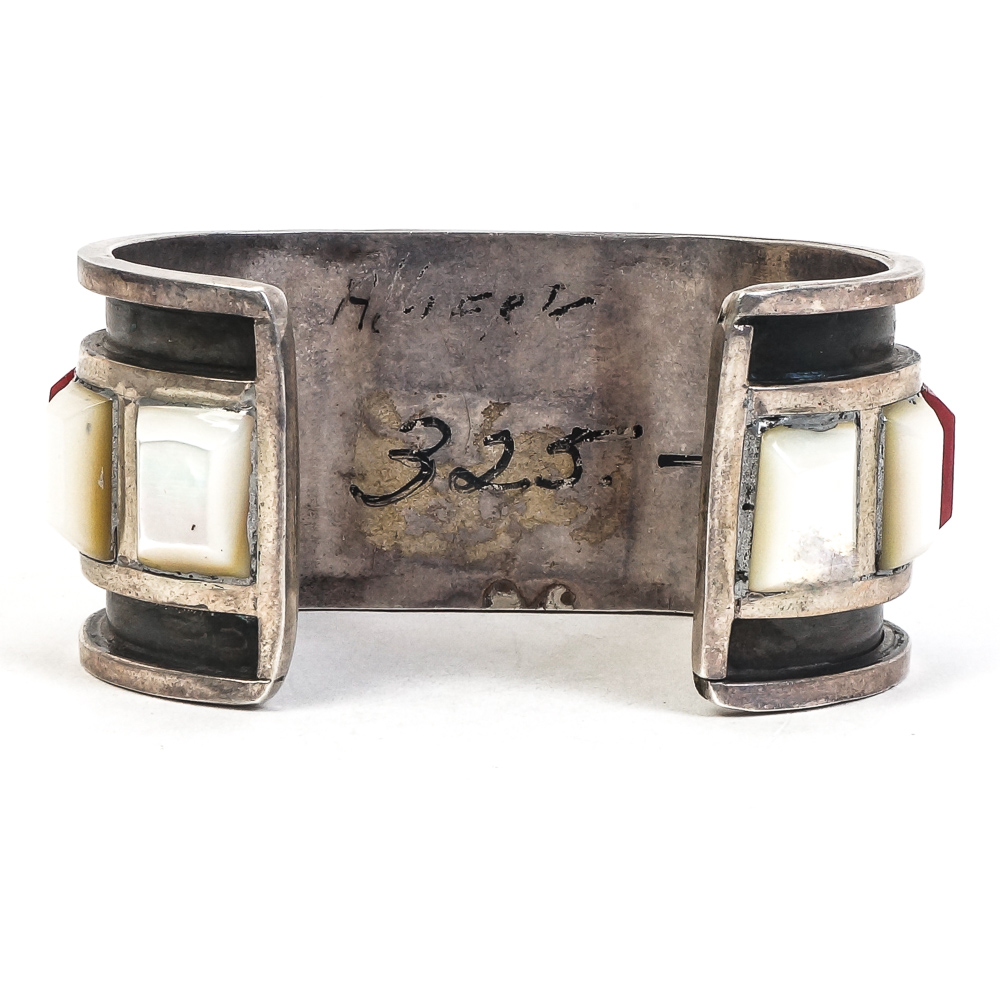 Southwest Inspired Sterling Silver and Multi-Stone Cuff Bracelet