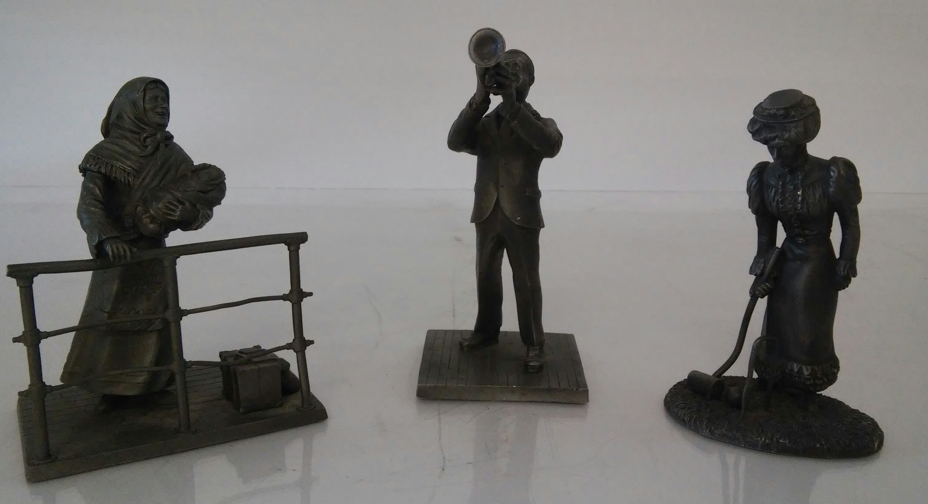 Vintage Franklin Mint Fine Pewter Figurines