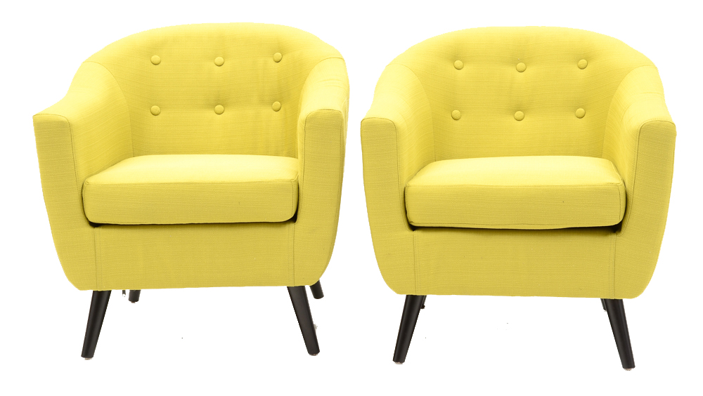 Pair of Modway Armchairs in Bright Green