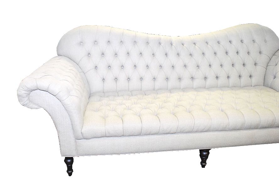 Contemporary Button Tufted Upholstered Club Sofa By Arhaus