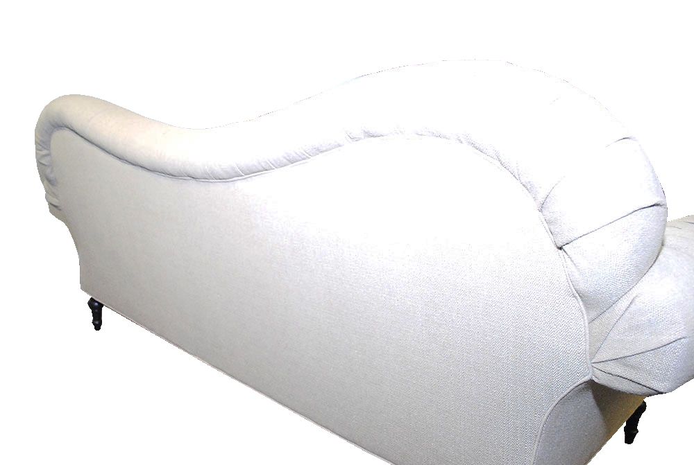 Contemporary Button Tufted Upholstered Club Sofa By Arhaus