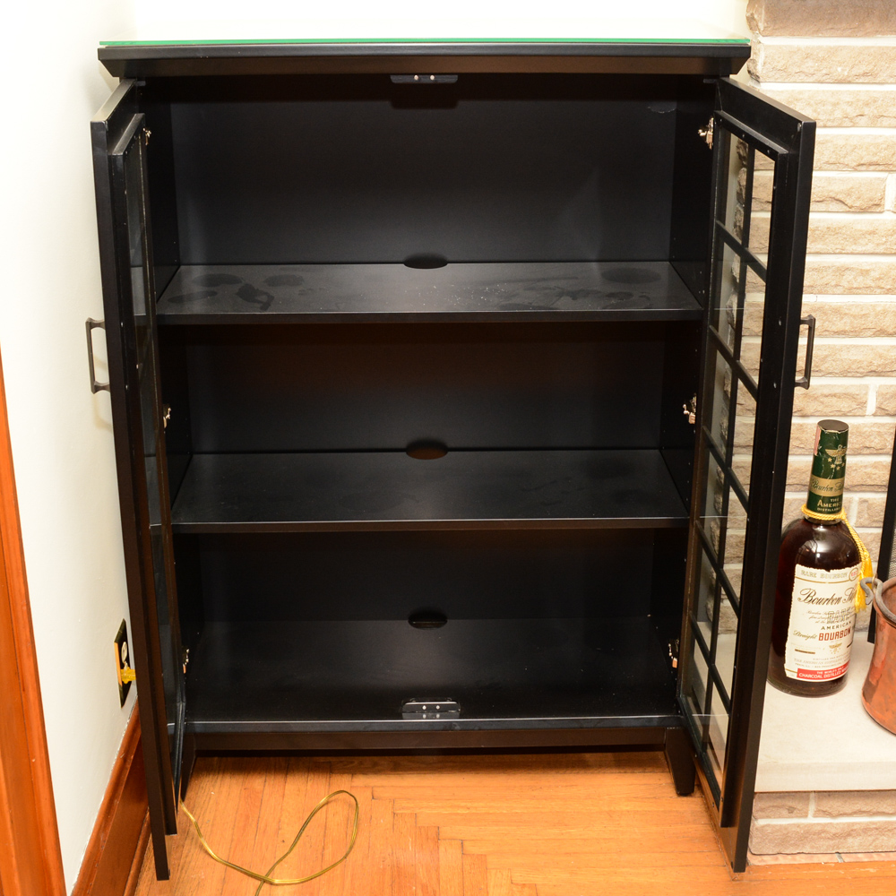 Crate and Barrel Wooden Display Cabinet