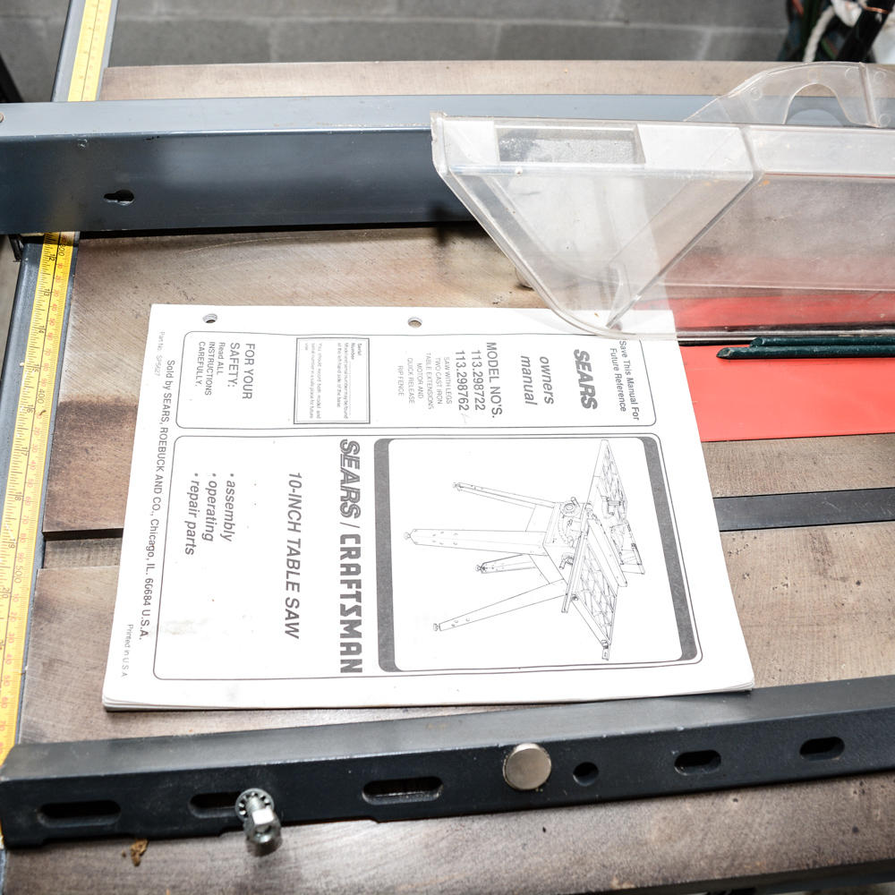 Sears/Craftsman 10-inch Table Saw