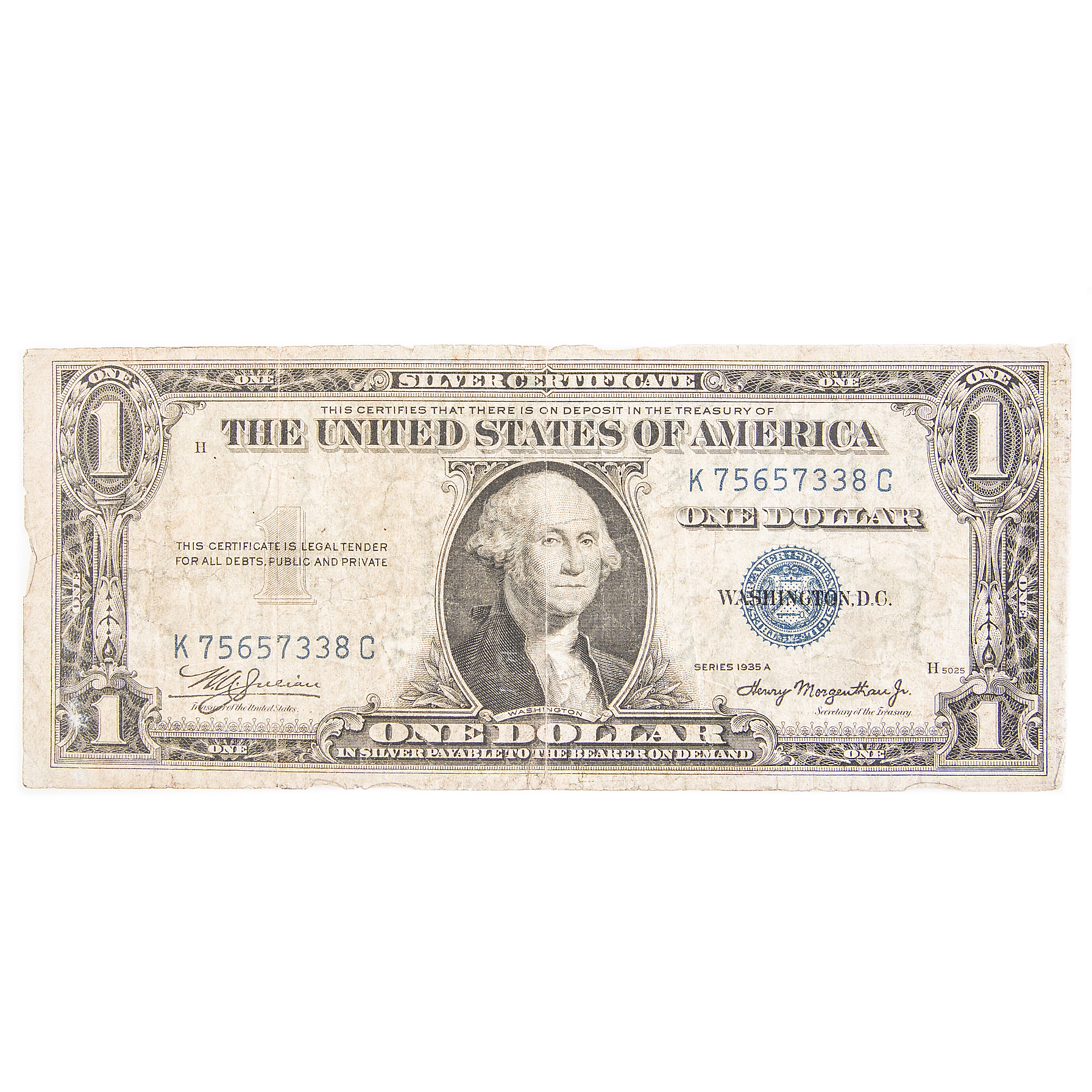 Series 1935 One Dollar Silver Certificate