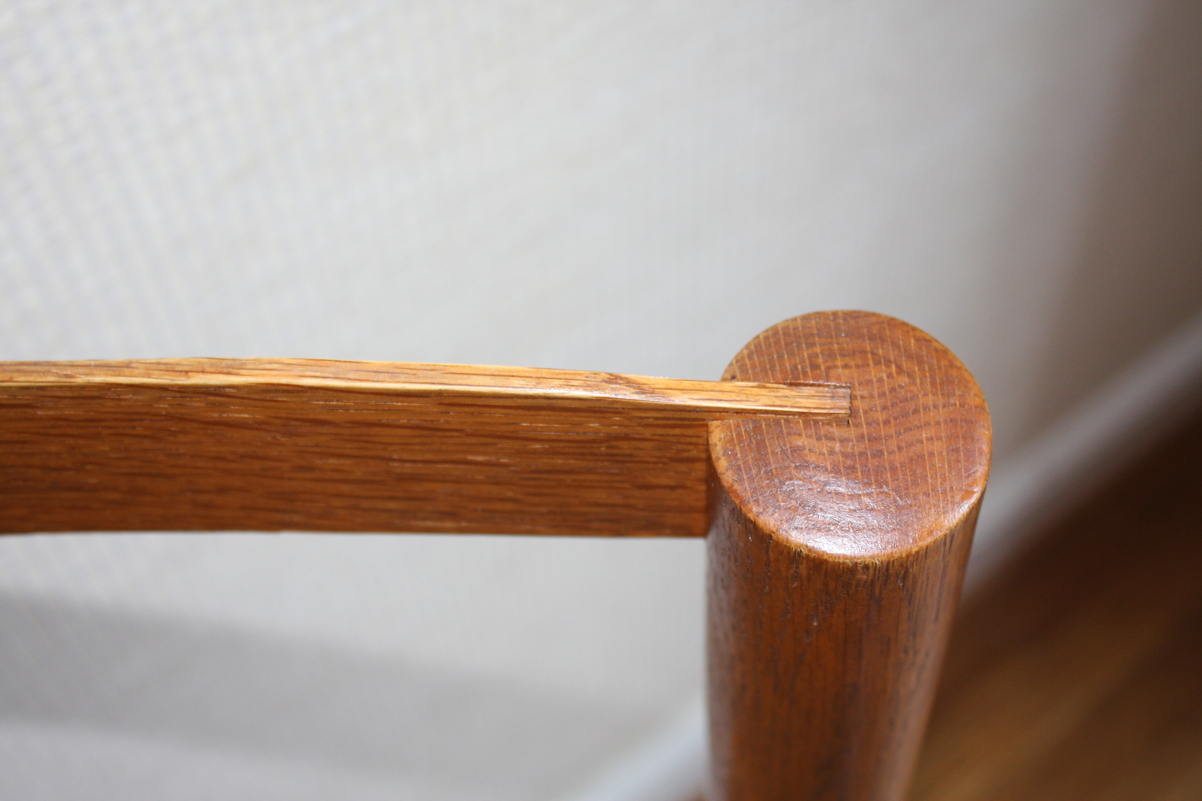 Oak Corner High-Chair with Herringbone Woven Cane Seat
