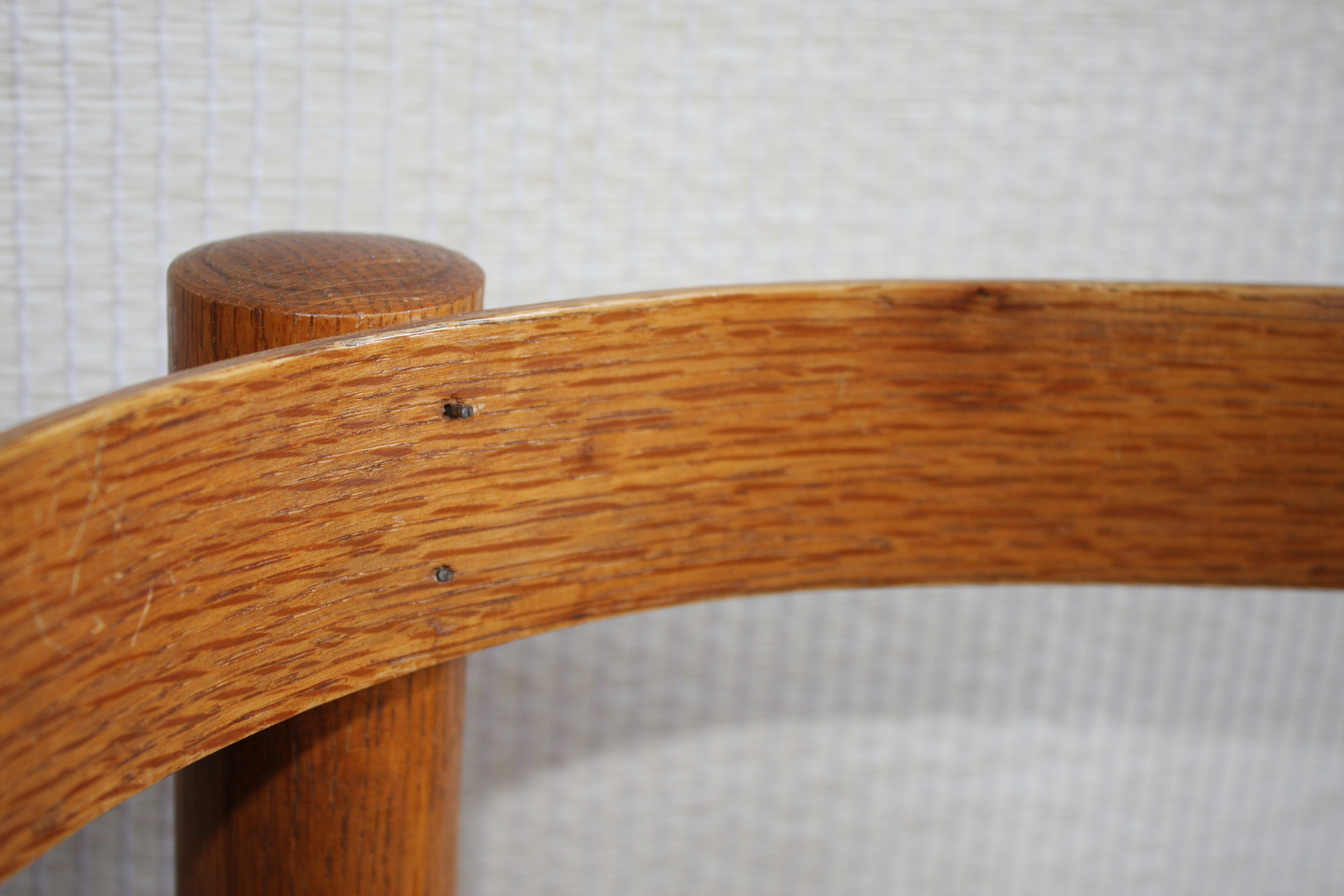 Oak Corner High-Chair with Herringbone Woven Cane Seat