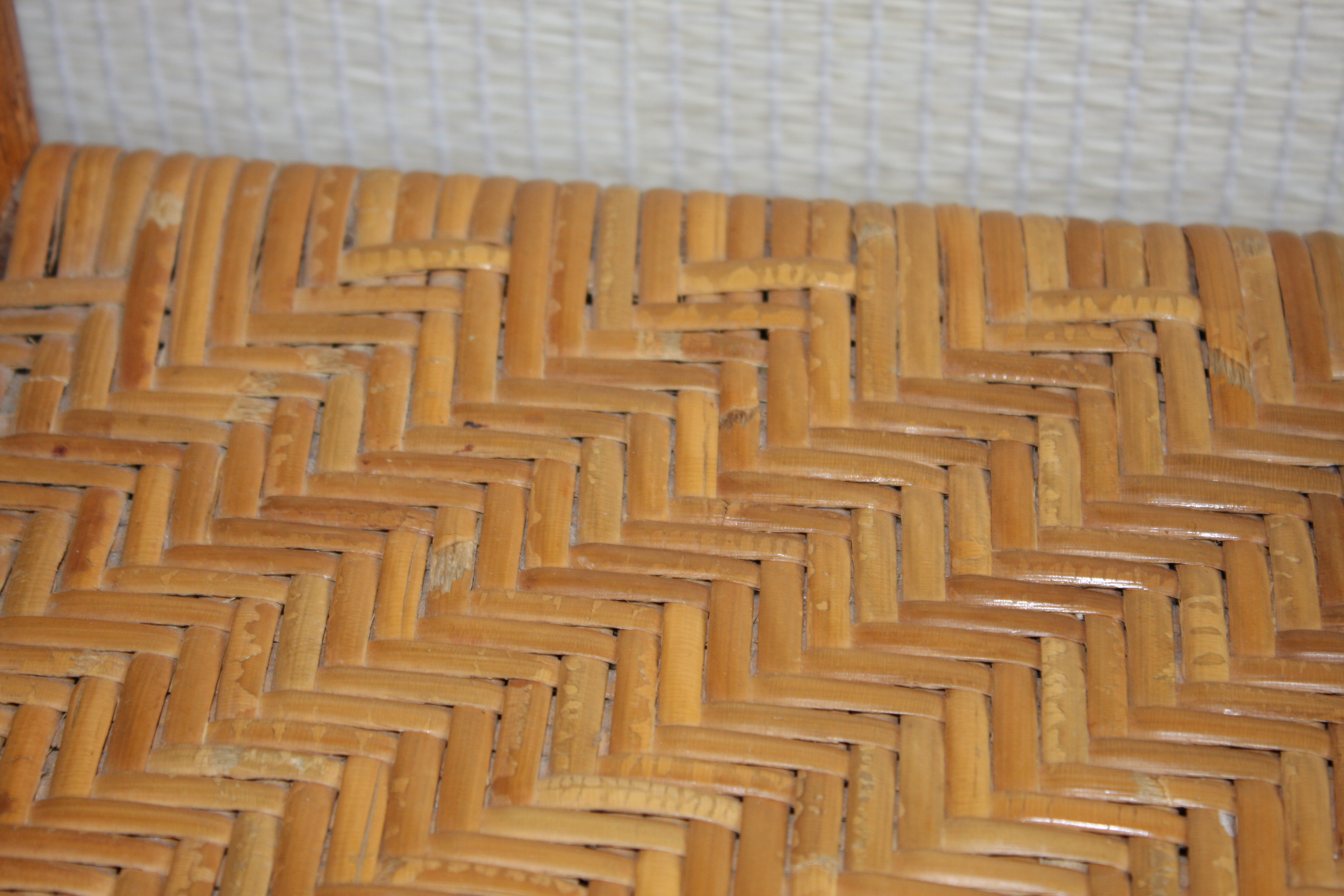 Oak Corner High-Chair with Herringbone Woven Cane Seat