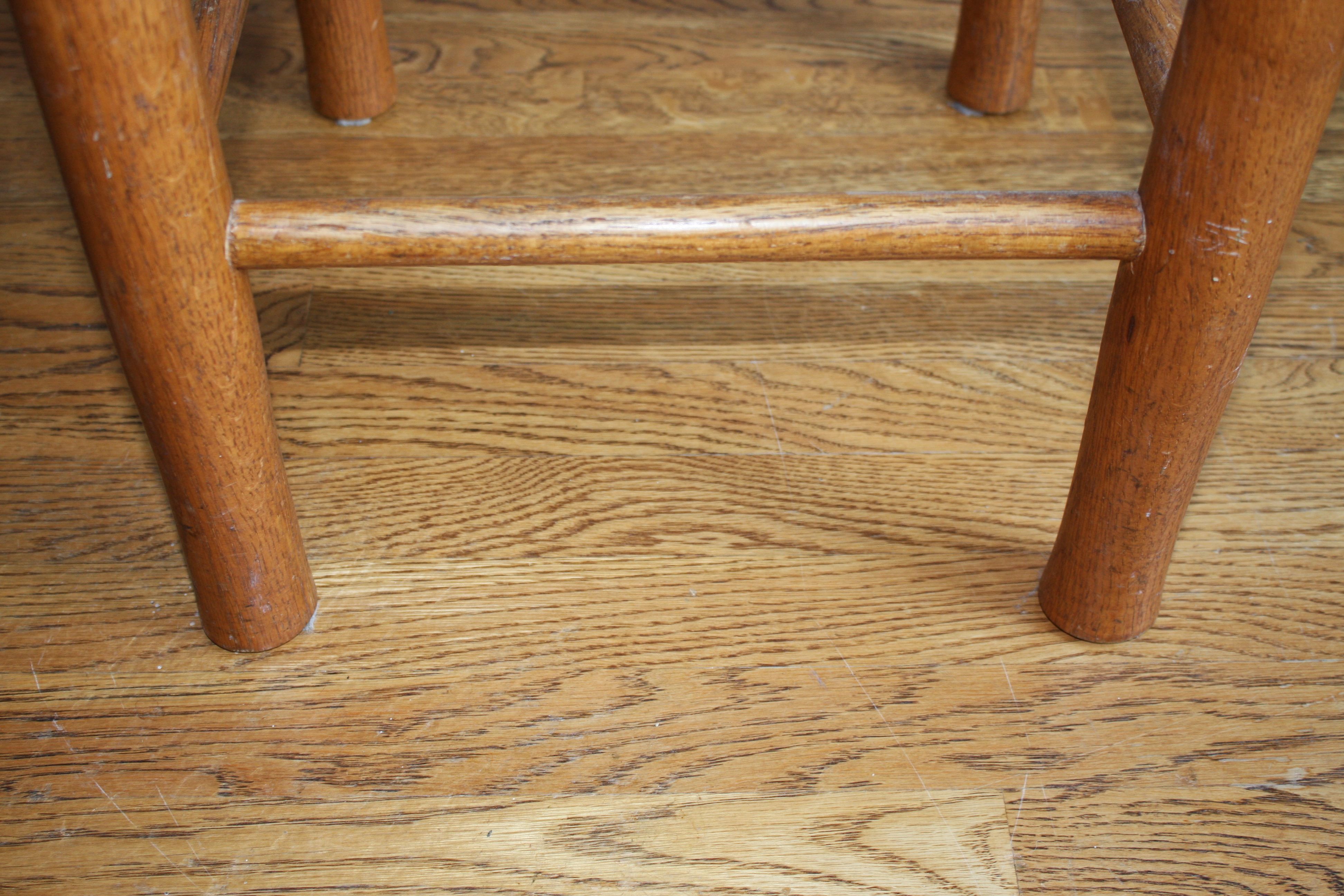 Oak Corner High-Chair with Herringbone Woven Cane Seat