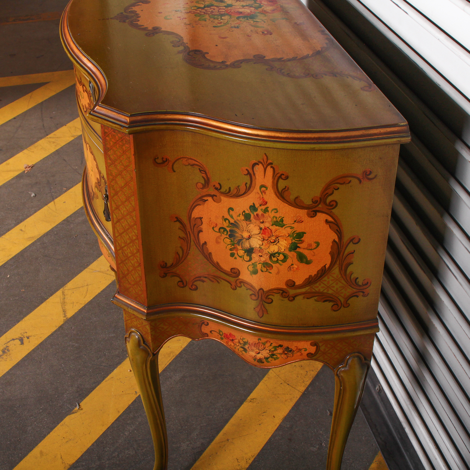 Vintage Reproduction of Decorative Hand Painted Chest of Drawers
