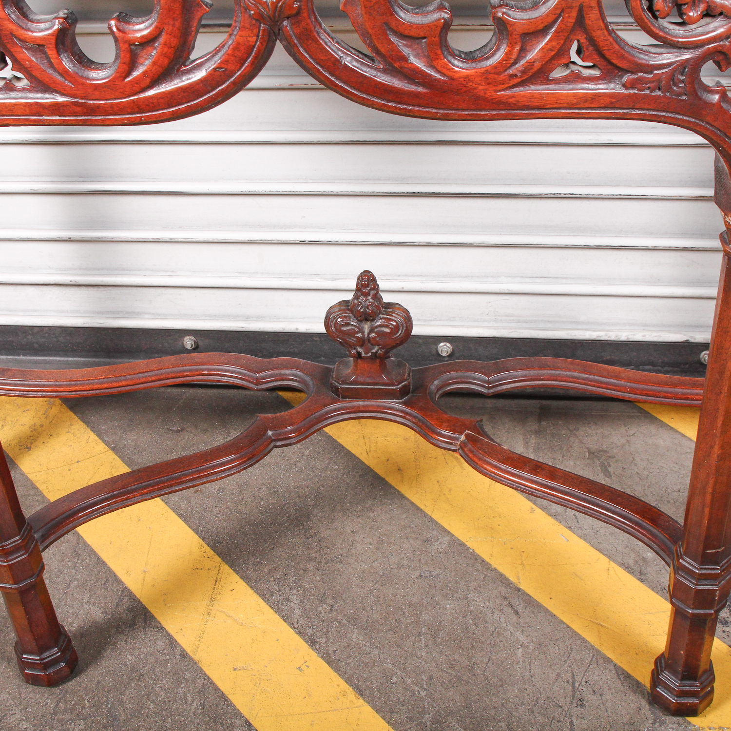 Console Table with Intricately Carved Apron