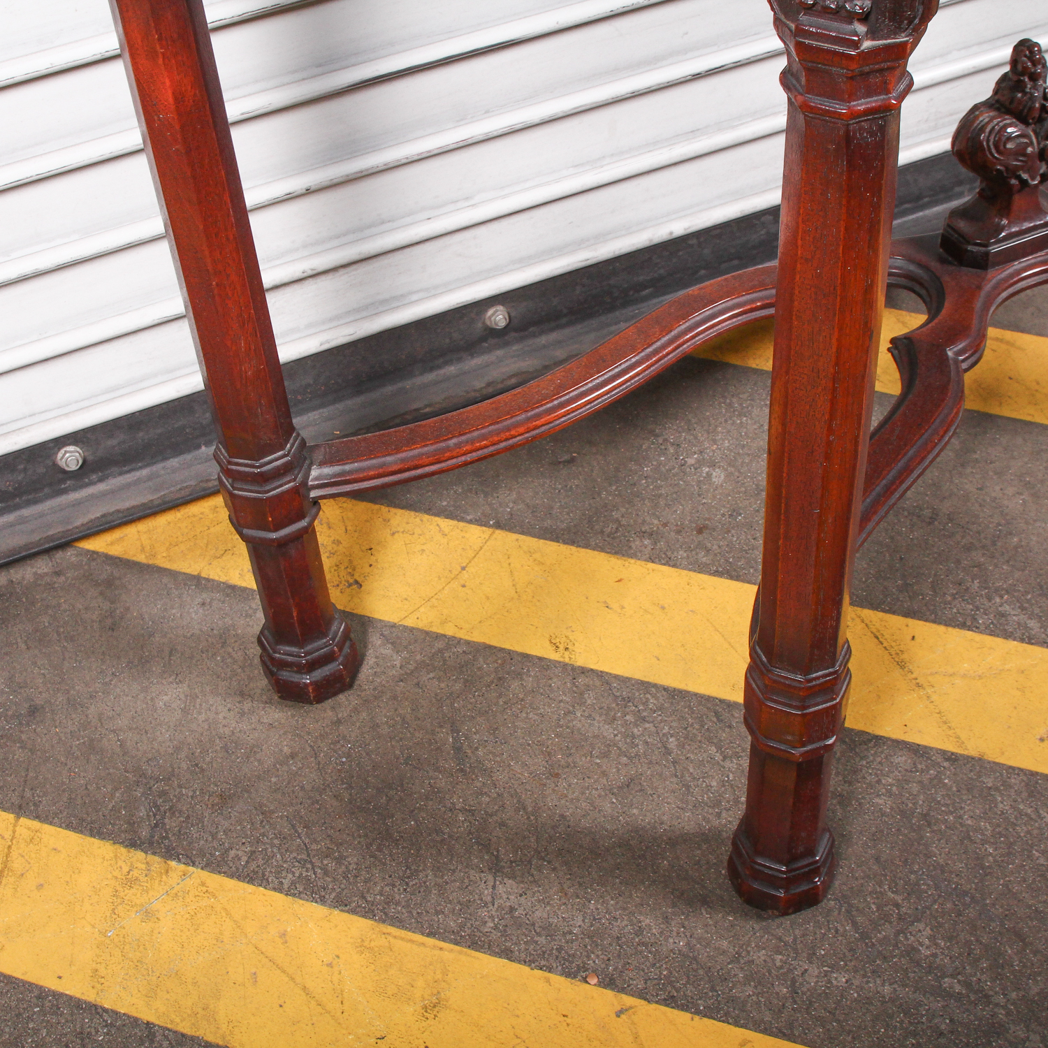 Console Table with Intricately Carved Apron